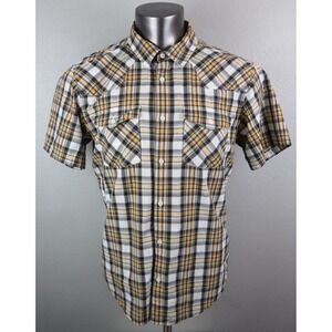 Mens Patagonia Short Sleeve Button Front Shirt Organic Cotton‎ Shirt Size L